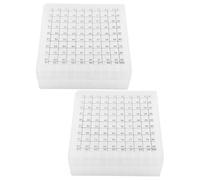 Mikinona Microsmall Tube Rack 2Pcs Cryogenic Freezer Storage Box 100 Slots for 1.8Ml 2Ml 5Ml 10Ml Tubes for Lab Sample Storage
