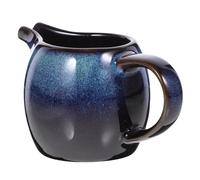 Mikinona Milk Pots Blue Ceramic with Handle and Spout European Style Designed for Controlling the Flow and Avoiding Spills Porcelain Pitcher for Coffee Shops and Family Gatherings