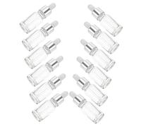Mikinona Mini Dropper Bottles 12 Pack Empty Bottles for Cuticle Oil Essential Oil Storage Refillable Leakproof