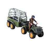 Mikinona Mini Farm Ornament DIY Farm Play with Lifelike Farmer Figures and Tractor Model for Stimulates Imagination and Practical Skills Collectible Table Decoration