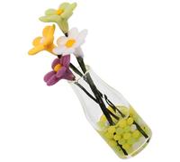 Mikinona Miniature Daisy Flowerpot Decor Mini House Accessory Compact Faux Potted Plant for Dollhouse Decoration Realistic Small Flower Arrangement Safe Material