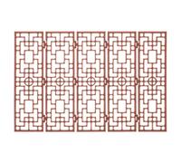 Mikinona Miniature Folding Screen Divider - 1:20 Scale Chinese Screen Separation Divider - Dollhouse New Year Living Room Photo Prop Decoration Brown