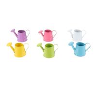 Mikinona Miniature Gardening Landscape Ornaments 6Pcs Mini Watering Cans Compact Metal Design for Home Crafts and Photography Props