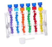 Mikinona Montessori Color Sorting Counting Kit for Rainbow Bead with Fine Motor Skill Development Stem Educational for Preschool Learning and Cognitive Growth