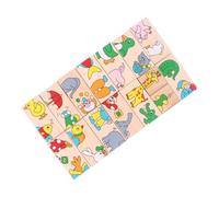 Mikinona Montessori Domino Animal Puzzle Wood Jigsaw Educational for Stimulates Imagination Safe Early Learning Plaything Gift for Boys