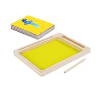 Mikinona Montessori Sand Writing Tray for Preschoolers Alphabet Learning with Paper Sand Painting Board Enhances Letter Tracing Writing Skills and Early Childhood Development