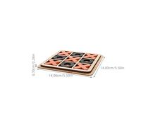 Mikinona Montessori Wooden Board Game for Educational Brain Teaser Puzzle Enhances Cognitive Skills and Creativity Family Strategy Game for Interaction Natural Wood Design