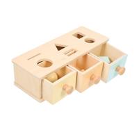 Mikinona Montessori Wooden Box for Educational Sensory Learning with Interactive Enhances Motor Skills Hand-eye Coordination Color Recognition and Logical Thinking for Preschoolers
