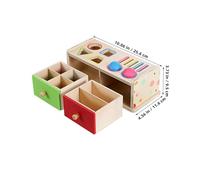 Mikinona Montessori Wooden Color Shape Sorting Box for Years Old Early Learning with Sturdy Wood Construction Color Recognition Shape Differentiation and Hand Eye Coordination Development