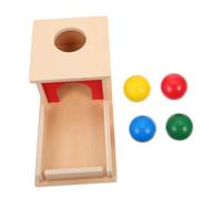 Mikinona Montessori Wooden Early Education Hand-eye Coordination Teaching Box with Permanent Target Balls Sensory Sorting Tray for Boys