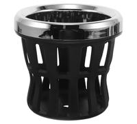 Mikinona Motorcycle Drink Cup Holder Mount with Secure Mesh Cage Classic Retro Style Bottle Rack for Bikes Scooters Strollers Easy Handlebar Installation Silver