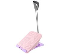 Mikinona Multi-function Adjustable 12-level Calf Stretch Slant Board with Elastic Band, Foldable Plastic Foot and Leg Fitness Trainer for Men and Women, Pink Purple Set for Yoga