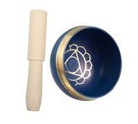 Mikinona Multi-functional Singing Bowl Copper-finished Yoga Meditation Therapy Home Decor Buddhist Chanting Bowl Mallet