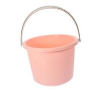 Mikinona Multipurpose Plastic Bucket with Handle Portable Mini Washing Tub for Home Dormitory Kitchen Use and Easy to Clean Water Storage Bucket in Pink