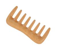 Mikinona Natural Boxwood Wide Tooth Hair Detangler Comb for Curly Wavy Long Hair Scalp Massage Static Styling Brush with Rounded Teeth Smooth Polished Wooden Comb and Easy Detangling
