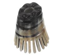 Mikinona Natural Ox Horn Scalp Massager Comb for Headache Relief and Scalp Care Portable Guasha Massage Tool with Ergonomic Design for Exfoliation and Improved Circulation Unisex