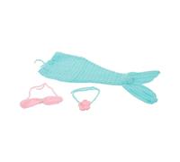 Mikinona Newborn Photography Prop Outfit Crochet Mermaid Set with Soft Headband and Tail Handmade Photo Costume for Professional and Home Use Gentle Non Irritating Materials Creative Fairy