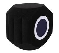 Mikinona Noise-isolating Foam Microphone Shield for Recording Studio Portable Soundproof Pop Filter Ball with Black Acoustic Cover Easy Setup for Vocals Podcast Music Production Home and