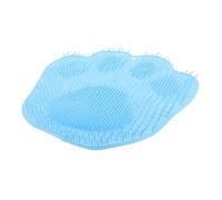 Mikinona Non Slip Suction Cup Foot Scrubber Mat for Shower Blue Bathroom Back Scrubber with Massage Bristles Skid Bath Mat for Improved Circulation and Comfortable Feet Cleaning