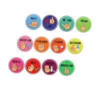 Mikinona Nonverbal Communication Tools Hand Signals Posters for Kindergarten and Elementary School Boho Visual Cues for Classroom Decor Supports Language Development and Easy Maintenance