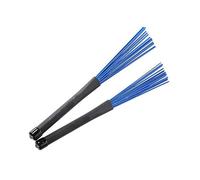 Mikinona Nylon Drum Brush Retractable Handles Pair of Blue Drum Sticks for Jazz and Rock Performances for Adults