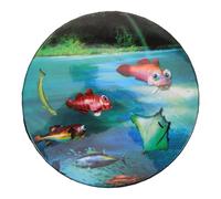 Mikinona Ocean Drum Musical Instrument for Toddlers, Round Educational Wave Sound Bead Shaking Drum Suitable for Kids’ Music Therapy and Early Learning