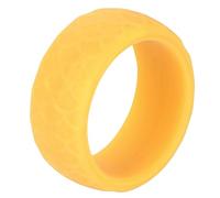 Mikinona Outdoor Sports Silicone Finger Ring Golden Fish Scale Texture Slip Flexible Silicone Ring for Fishing Exercise and Daily Activities