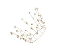 Mikinona Pentagram Bride Crown for Women Elegant Delicate Headwear Unique Cake Decoration Stunning Headdress with Gorgeous Color Female Friends