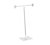 Mikinona Photography Backdrop Stand T Shaped Backdrop Stand Mini Backdrop Stand Tabletop for Paper PVC Background Backdrop Paper White Portable Multi Purpose