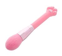 Mikinona Pink Cat Paw Powder Brush for Soft Fluffy Makeup Brush with Ergonomic Handle Smooth Loose Powder Application Facial for Precise Beauty Finish