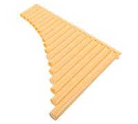 Mikinona Pipe Yellow Pan Flute Chinese Traditional Woodwind Instrument for Students and Beginners Professional Panpipe for School Concerts Portable Practice and Teaching Performance