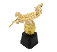 Mikinona Plastic Gold Small Dragon Boat Trophy with Polished Appearance, Lightweight Mini Plastic Trophy Cup for Sports Tournament and Athletic Competitions Award Ceremony
