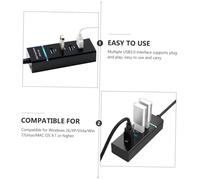 Mikinona Port Hub Adapter with LED Indicator Lightweight Multi-port USB Hub for Laptop Phone Keyboard Mouse Connection