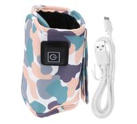 Mikinona Portable Can Be Powered by Power Bank Baby Bottle Warmer Cover USB with 3 Gears Temperature Adjustable Polyester Sleeve, for Night Time Feeding and Suitable for Milk Bottle