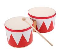 Mikinona Portable Dual Drum Bongos Hand Drum for Beginners with Drumsticks Versatile Percussion Instrument for Musical Development and Creative Play Suitable for Boys