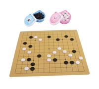 Mikinona Portable Go Game Set with Double Sided Board Cute Bear Design Lightweight Travel Chess Kit with Stones Educational Strategy Game for Beginner Boys and Family Play