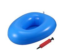 Mikinona Portable Inflatable Bedpan for Elderly Blue Inflatable Bed Pan Urinal for Bedridden Patients Easy to Use in Home Care Travel