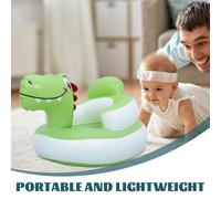 Mikinona Portable Inflatable Chair Light Green Ergonomic Sit-up Support Floor Seat for Boys and Quick Inflate Deflate PVC Material for Easy Cleaning and Storage