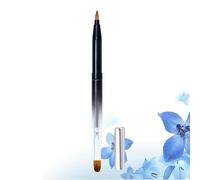 Mikinona Portable Metal Shell Lip Brush Double Ended Lip Brush for Makeup Retractable Lipstick