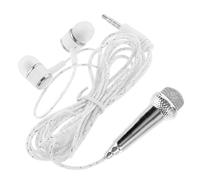 Mikinona Portable Mini Cellphone Microphone Silver Plastic No External Power Required for Singing and Podcasting