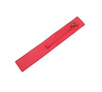 Mikinona Portable PU Leather Drumstick Case Bag Hanging Storage Holder for Drummers Drum Mallet Pouch with Easy Access Red