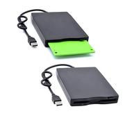 Mikinona Portable USB 2.0 External Floppy Disk Drive 3.5 Inch with Noise Reduction and Error-correcting Ability Compact Plastic Design for Convenient Carrying