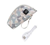 Mikinona Portable USB Bottle Warmer Cover Quick Heating Stretchable Sleeve for Milk Bottles Material with Zipper Closure and Hand Strap Compact Design for Travel Car and Random Color