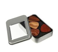 Mikinona Portable Wooden Guitar Picks for Folk and Electric Guitars Boxed Plectrums Clean Edges Lightweight and Sturdy Design