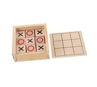 Mikinona Portable Wooden Toe Game for Educational Board Enhancing Logical Thinking and Strategy Skills Travel Friendly with Secure Box for Family Gatherings and Group Play