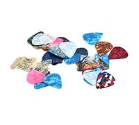 Mikinona Practical Guitar Plectrum Replacement 50 Picks for Guitarists Acoustic Ukulele Accessories Smooth Surface for Comfortable Play Random Color