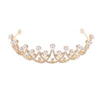 Mikinona Princess Wedding Crown Rhinestone Bride Crown Hair Accessories for Weddings Halloween Prom Birthday Party