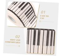Mikinona Printed Piano Toilet Tissue Roll Soft Plush Decorative Bathroom Paper for Music Lovers Stylish Bathroom Unique Piano Note Design