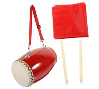 Mikinona Professional Hand Drum Traditional Simple Waist Drum Cowhide Boys and Girls Strap Easy to Learn Percussion Instrument
