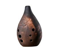 Mikinona Professional Pure and Correct Tune Xun Instrument 10 Holes Ceramic Ocarina Ancient Chinese Musical Instrument Deep Rich Sound and for Beginners